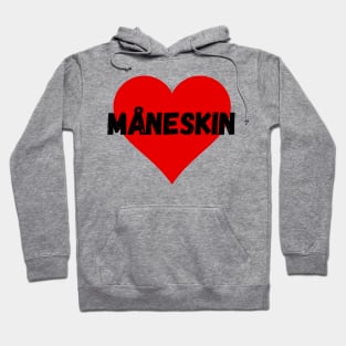 Maneskin in red heart. Hoodie